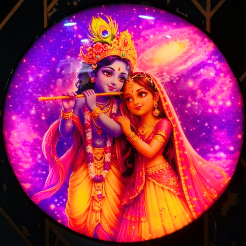 Radha Krishna LED Art